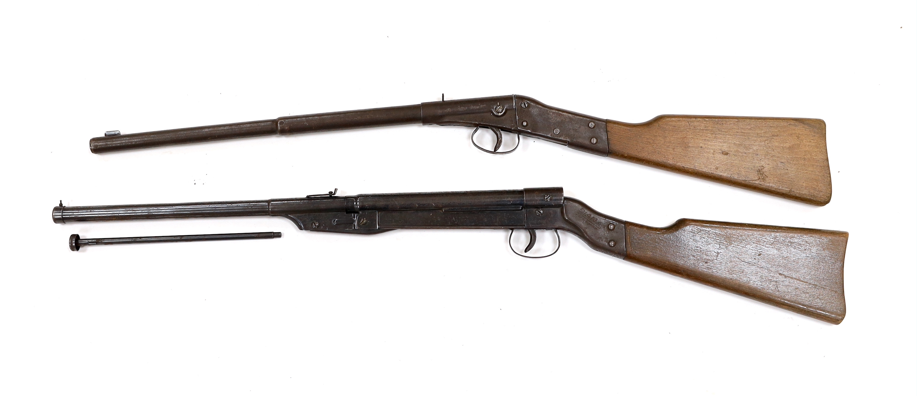 Two Diana 177 break action air rifles